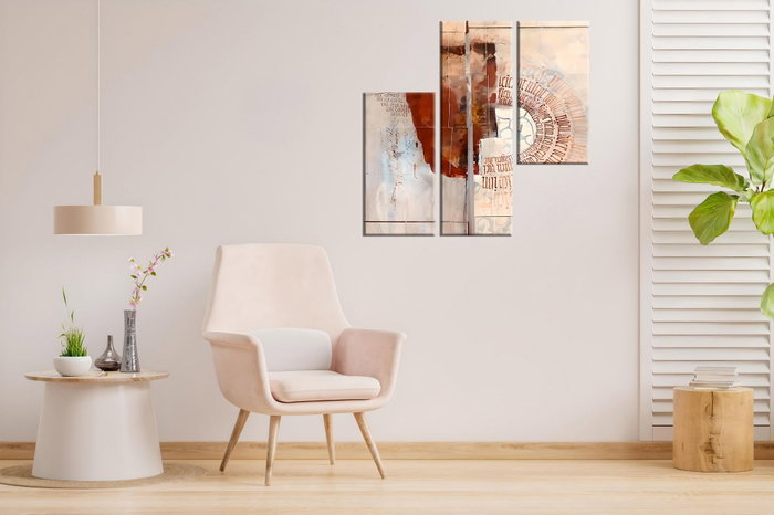 Wallity Set de 3 Pinturas Decorativas en Lienzo Multicolor MXA07